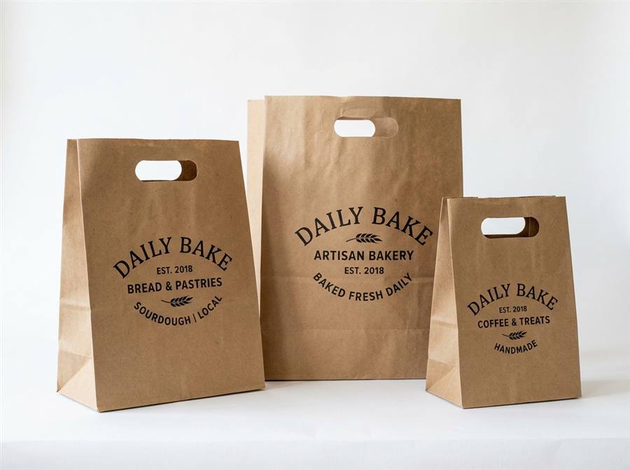 Flat Handle Paper Bags — QPack UK