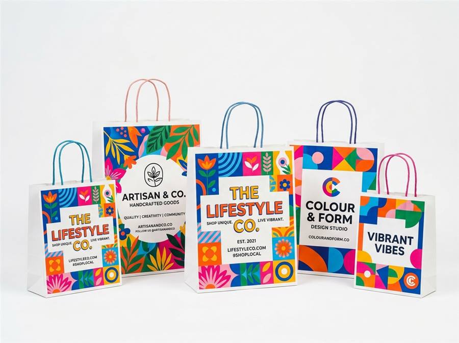 Printed Paper Bags — QPack UK
