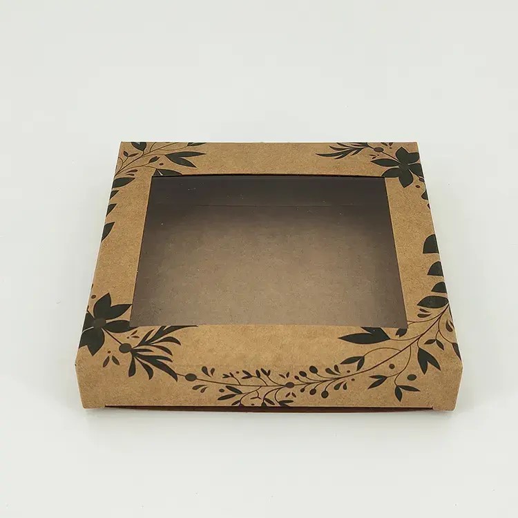 Custom Kraft Paper Packaging Boxes with Clear Window for Pizza - Image 4