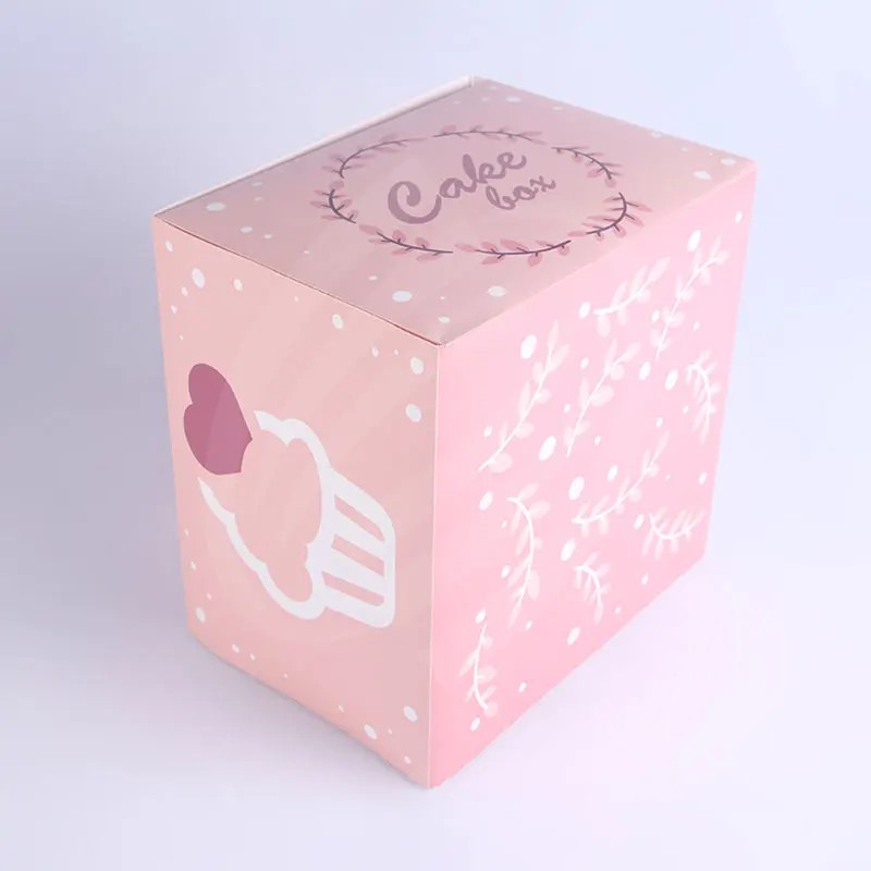 Custom Printed Eco-Friendly Art Paper Cake Boxes for Bakery Packaging - Image 2