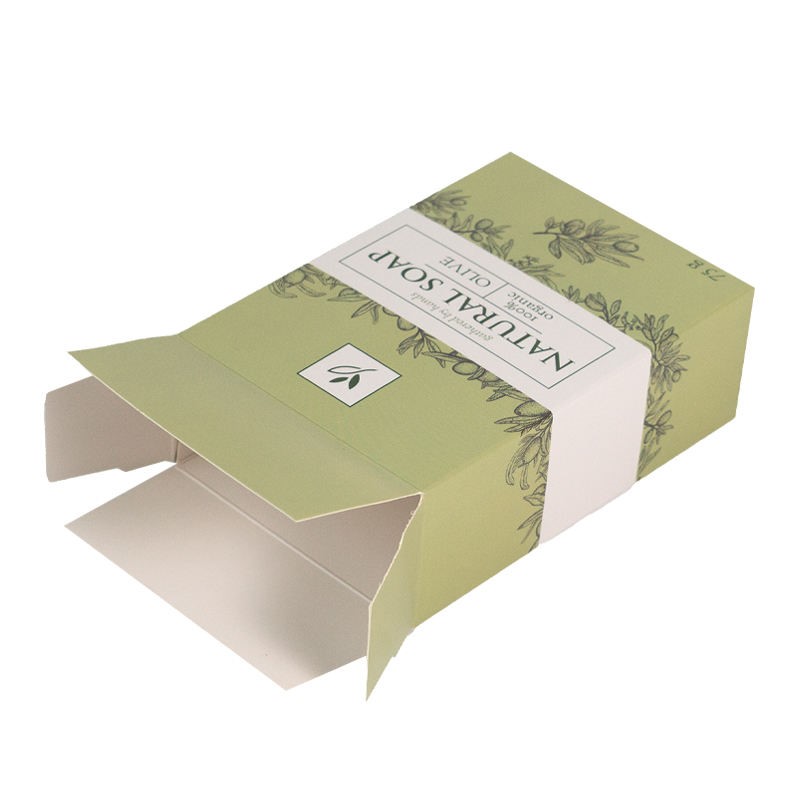 Custom Printed Elegant Green Natural Soap Packaging Box - Image 4