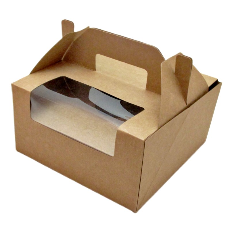 Custom Kraft Cake Boxes with Window – Eco-Friendly Bakery Packaging - Image 2