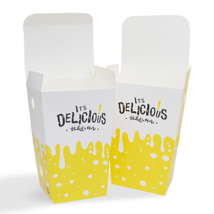 Custom Printed Kraft Paper Popcorn Box High-End Portable Party Packaging