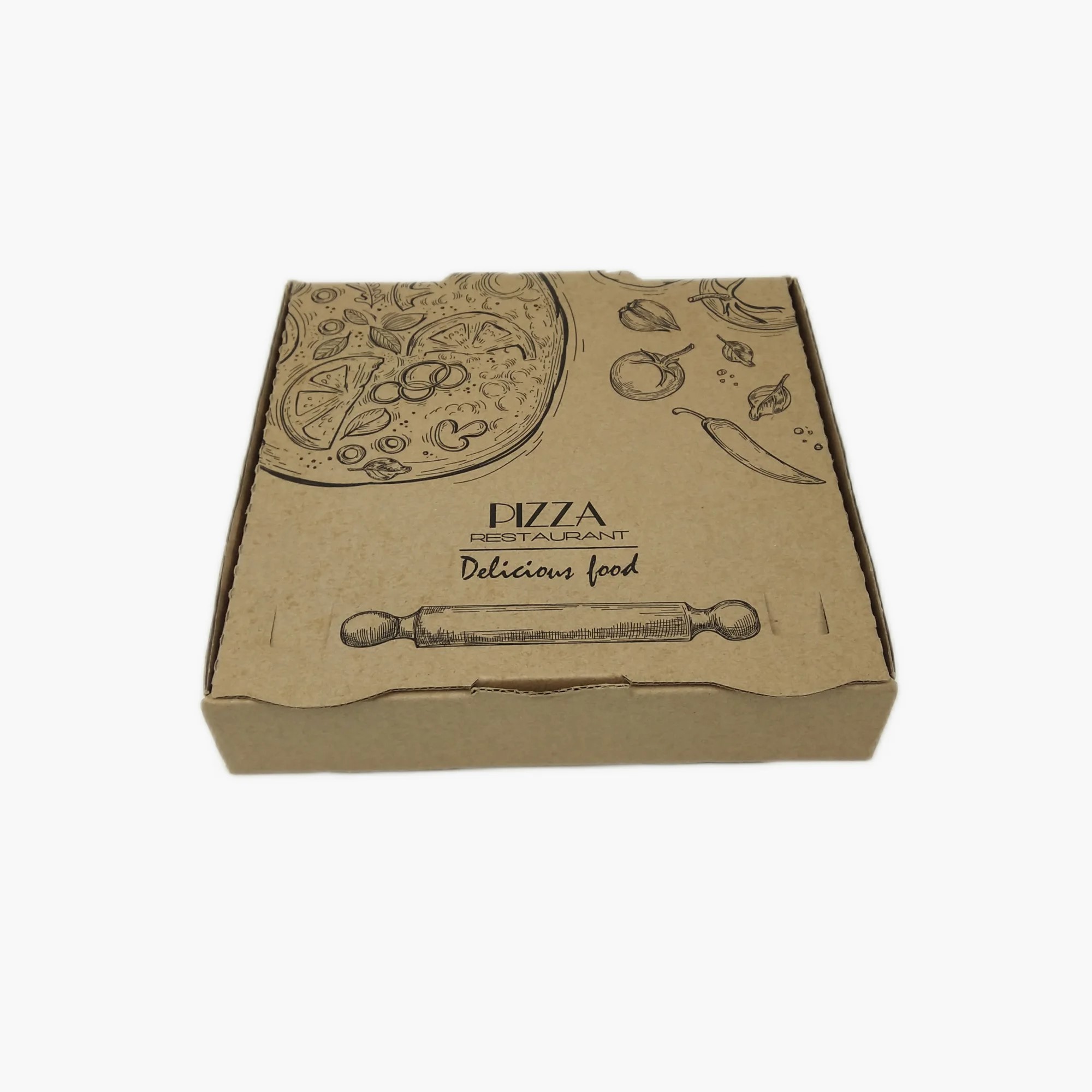 Custom Printed Pizza Corrugated Paper Box - Image 2