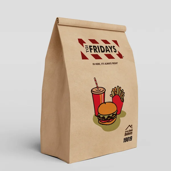 Custom Printed Fast Food Paper Bags