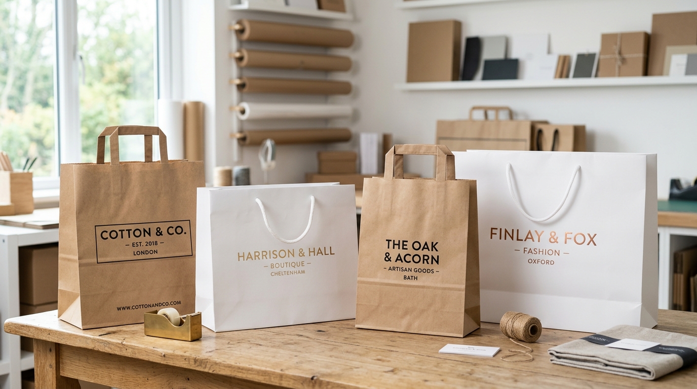 Where to Buy Printed Paper Bags in Small Quantities in the UK (From 50 Bags)